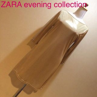 ザラ(ZARA)のゴールド ミニドレス(ミニワンピース)