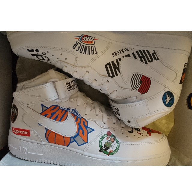 NIKE AIR FORCE1 MID 07 SUPREME US9 27cm