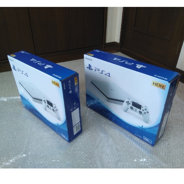 新品未開封》PlayStation4 グレイシャーホワイト 500GB 2台-