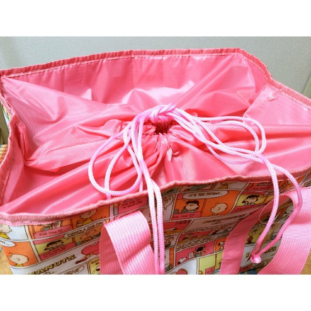 SNOOPY(スヌーピー)のレジカゴバッグ 保冷 スヌーピー 新品 ピンク レディースのバッグ(エコバッグ)の商品写真