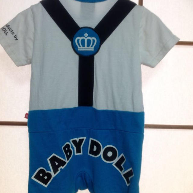 BABYDOLL(ベビードール)のベビードールのロンパース青 キッズ/ベビー/マタニティのベビー服(~85cm)(ロンパース)の商品写真