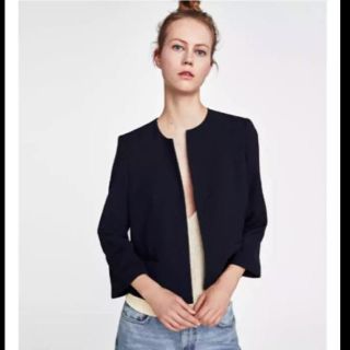 ザラ(ZARA)のzara ジャケット ブレザー(新品)(ノーカラージャケット)