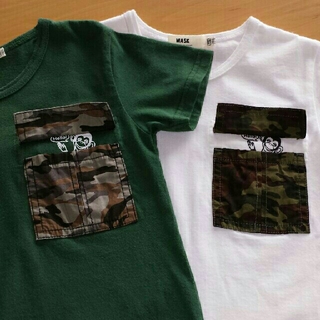 ワスク(WASK)のWASK　ワスク　キッズ　 Tシャツ　 110　白と緑(Tシャツ/カットソー)