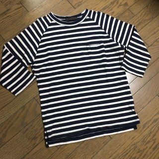 センスオブプレイスバイアーバンリサーチ(SENSE OF PLACE by URBAN RESEARCH)の美品SENSE OF PLACE ポケット付きボーダーカットソー　アーバン(Tシャツ/カットソー(七分/長袖))