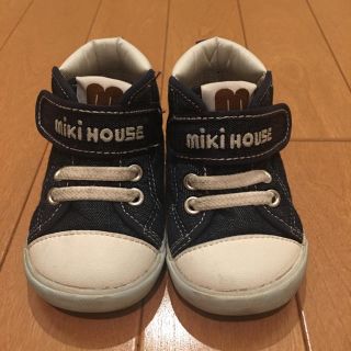 ミキハウス(mikihouse)のミキハウス デニムベビーシューズ 13.5cm(スニーカー)