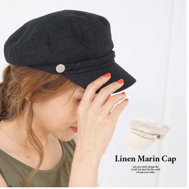 DONOBAN☆リネン マリンキャップ レディースの帽子(キャスケット)の商品写真