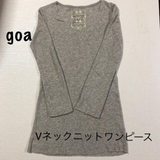 ゴア(goa)のgoa レディース Vネックニットワンピース(ひざ丈ワンピース)