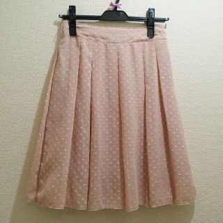 レストローズ(L'EST ROSE)のレストローズ　ドビードット柄シフォンスカート　M(ひざ丈スカート)