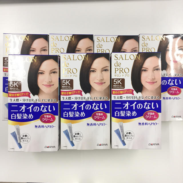 Dahlia(ダリア)のサロンドプロ 無香料ヘアカラー 早染めクリーム白髪用 色番 5K ×7箱セット コスメ/美容のヘアケア/スタイリング(白髪染め)の商品写真