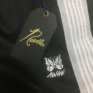 ニードルス(Needles)のawge needles トラックパンツ 黒銀 サイズxs(その他)