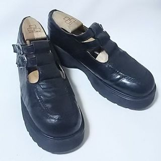 ドクターマーチン(Dr.Martens)の希少イングランド製!ドクターマーチンレザーサボシューズ黒ビンテージ(ドレス/ビジネス)