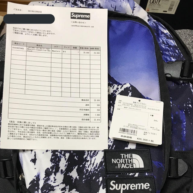 バッグsupreme northface backpack