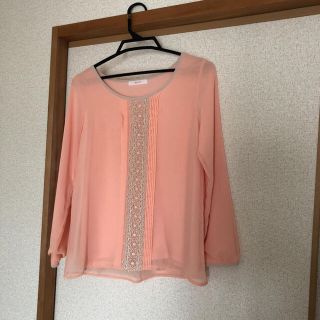 セール！美品   ピンク  シフォンブラウス(シャツ/ブラウス(長袖/七分))