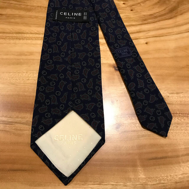 celine(セリーヌ)の【美品】CELINE ネクタイ ネイビー × ペイズリー柄 メンズのファッション小物(ネクタイ)の商品写真