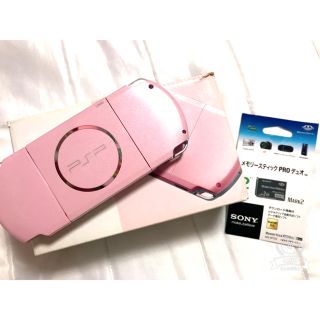 プレイステーションポータブル(PlayStation Portable)の新品☆ PSP3000☆ブロッサムピンク☆SONYメモリースティック付き(携帯用ゲーム機本体)