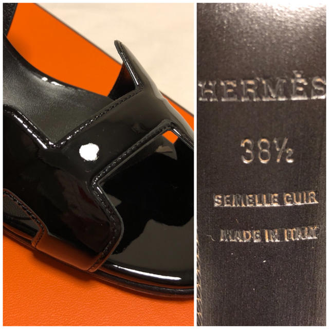 Hermes(エルメス)のHERMES ナイトサンダル エナメル レディースの靴/シューズ(サンダル)の商品写真