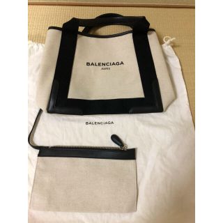 バレンシアガ(Balenciaga)のバレンシアガ ネイビーカバス トートバッグ Sサイズ 正規品(トートバッグ)