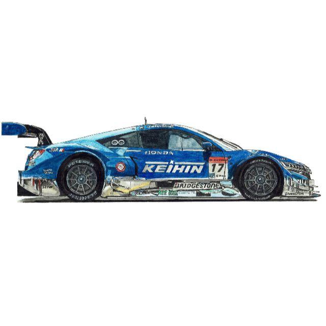 NC-352 KEIHIN NSX GT限定版画 直筆サイン額装○作家平右ヱ門 - 版画