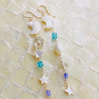 14kgf  ハワイアンリゾートピアス  MAHINA 〜マヒナ〜(ピアス)