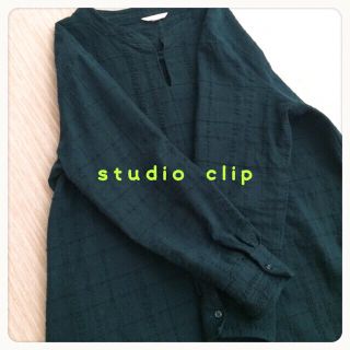 スタディオクリップ(STUDIO CLIP)の studio clip ＊ドビーチェックワンピース グリーン(ロングワンピース/マキシワンピース)