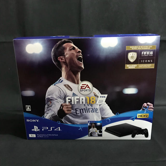 新品未使用 PS4 FIFA18Pack ジェットブラック ソフト同梱版