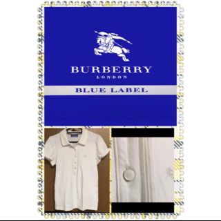 バーバリー(BURBERRY)のバーバリーブルーレーベル 白 ポロシャツ(シャツ/ブラウス(半袖/袖なし))