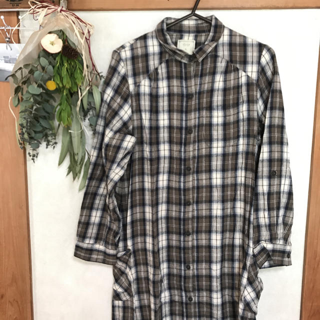 shuca GLOBALWORK(シュカグローバルワーク)の【ゆきこ様専用】厚手ロングシャツワンピース レディースのワンピース(ロングワンピース/マキシワンピース)の商品写真