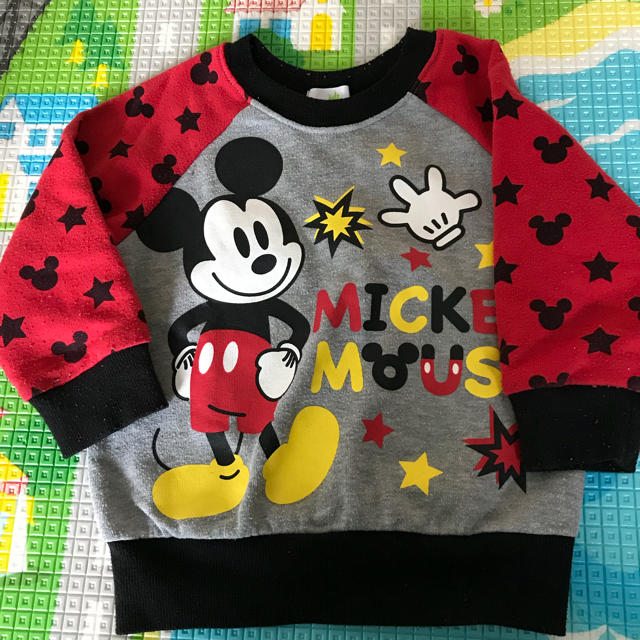 ミッキー★トレーナー★90 キッズ/ベビー/マタニティのキッズ服男の子用(90cm~)(Tシャツ/カットソー)の商品写真