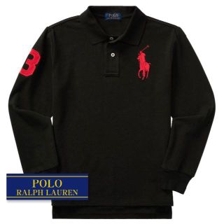 ラルフローレン(Ralph Lauren)の☆新品☆170 ラルフローレン 長袖ポロシャツ ブラック 8571(Tシャツ/カットソー)