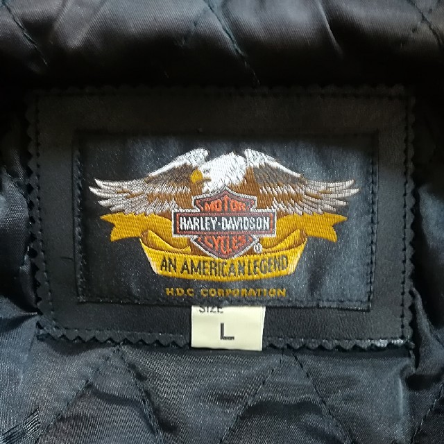 Harley Davidson(ハーレーダビッドソン)のHARLEY-DAVIDSON  牛革シングルライダース　L  メンズのジャケット/アウター(ライダースジャケット)の商品写真