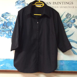 シンプルブラックシャツ 3L (シャツ/ブラウス(長袖/七分))