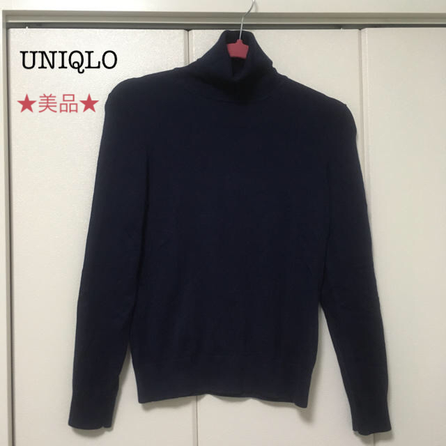 UNIQLO(ユニクロ)のUNIQLO タートルネック ネイビー レディースのトップス(ニット/セーター)の商品写真