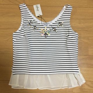 デイライルノアール(Delyle NOIR)のDelyle❤️新品✨ボーダービジューTOP♡(カットソー(半袖/袖なし))