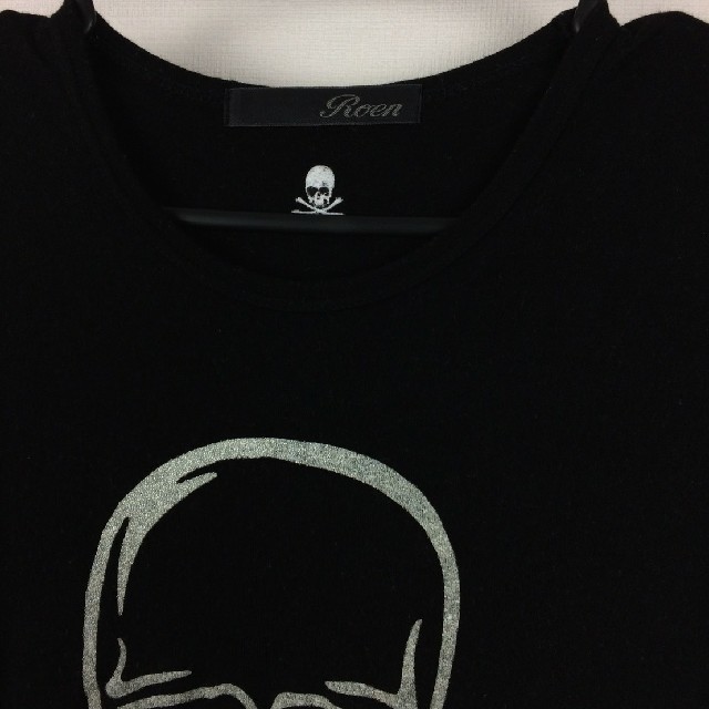 Roen(ロエン)のRoen ロエン 半袖カットソー ブラック とろみ素材 サイズ46 メンズのトップス(Tシャツ/カットソー(半袖/袖なし))の商品写真
