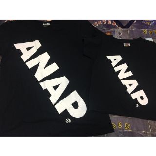 アナップキッズ(ANAP Kids)のANAP🍒親子お揃いコーデロゴTシャツ🐾100Free(Tシャツ/カットソー)