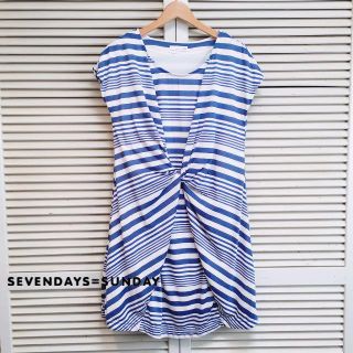 グローバルワーク(GLOBAL WORK)の【SEVENDAYS=SUNDAY】ボーダー柄ワンピース(ひざ丈ワンピース)