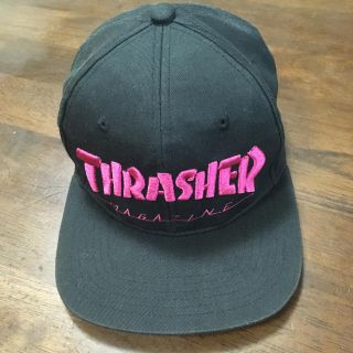 スラッシャー(THRASHER)の⚠️3月いっぱいで削除⚠️スラッシャー イーハイフン 黒 キャップ(キャップ)