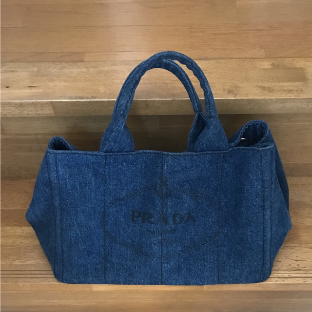 お値下げ!プラダ PRADA デニムバッグ カナパ - ハンドバッグ