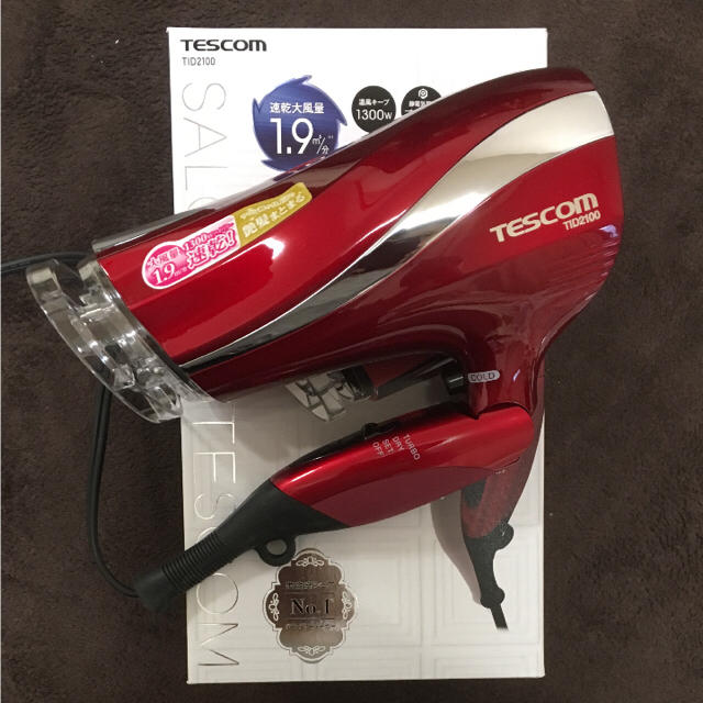 TESCOM(テスコム)の未使用に近い テスコム ヘアドライヤー スマホ/家電/カメラの美容/健康(ドライヤー)の商品写真