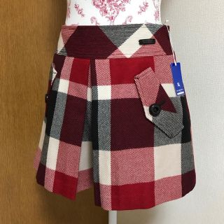 バーバリーブルーレーベル(BURBERRY BLUE LABEL)の新品 BURBERRY キュロット 赤×黒チェック(キュロット)