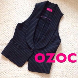 オゾック(OZOC)のOZOC♡ストライプ ジャケットベスト(ベスト/ジレ)