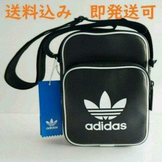 アディダス(adidas)の新品 即発送 adidas Originals ロゴ ショルダーバッグ 黒(ショルダーバッグ)