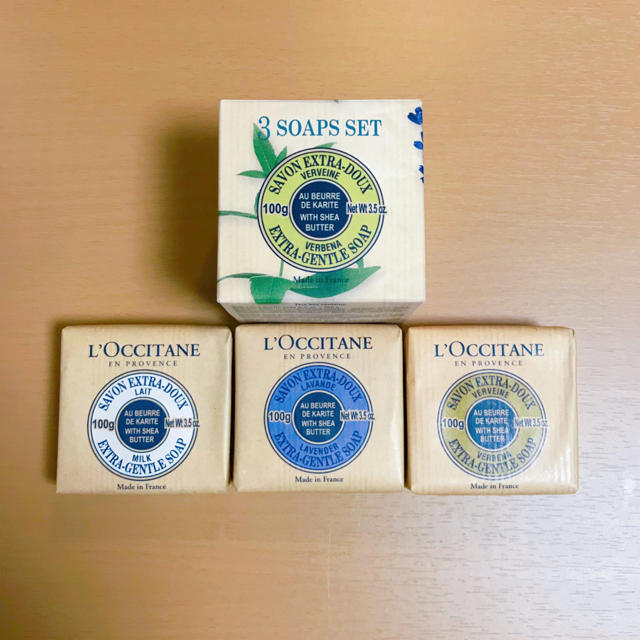 L'OCCITANE(ロクシタン)のロクシタン シアバターソープ 三個セット コスメ/美容のボディケア(ボディソープ/石鹸)の商品写真