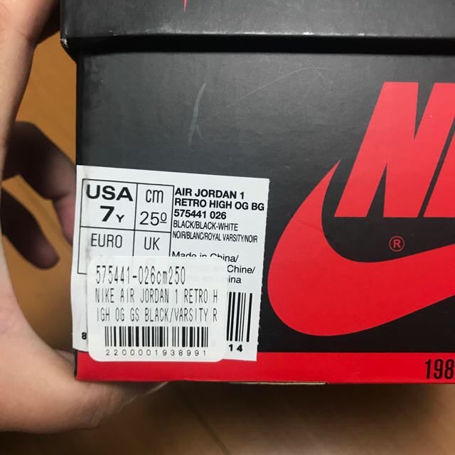 【25cm】NIKE AIR JORDAN 1 OG high TOP3 GS 1