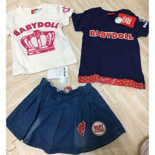 ベビードール(BABYDOLL)の（白T以外の2枚です）新品☆未使用 ベビードール服（80サイズ）タグ付き(Ｔシャツ)