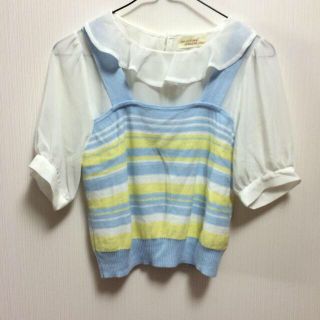 ダブルクローゼット(w closet)のニットビスチェトップス(シャツ/ブラウス(半袖/袖なし))