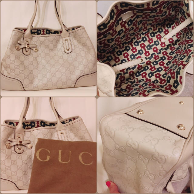 Gucci(グッチ)のGUCCI シマ 牛革 トートバッグ   レディースのバッグ(トートバッグ)の商品写真