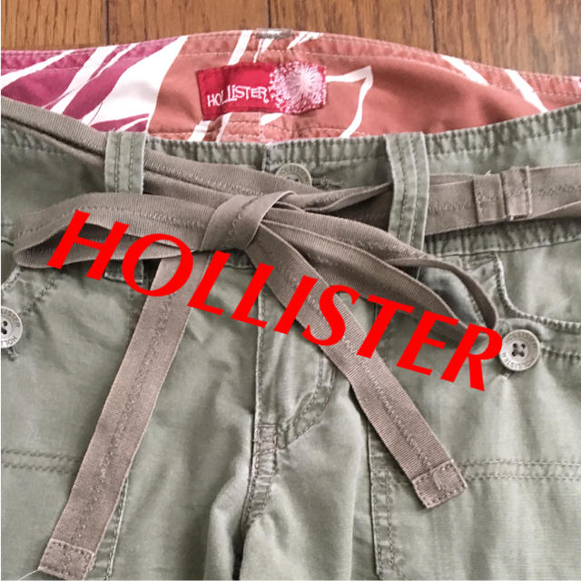 HOLLISTER パンツ コットン モスグリーン S ホリスター