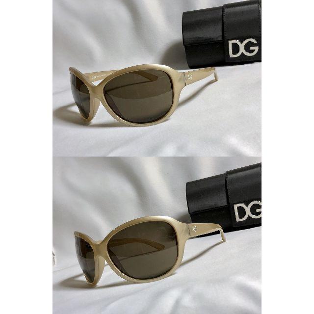 DOLCE&GABBANA(ドルチェアンドガッバーナ)の正規美レア ドルチェ&ガッバーナ D&Gロゴサングラス 茶系 ベージュゴールド レディースのファッション小物(サングラス/メガネ)の商品写真