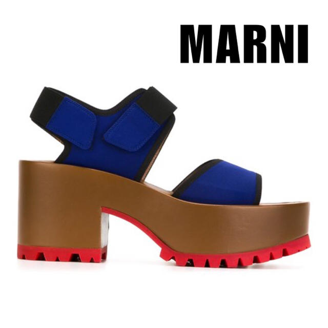 MARNI◆プラットフォーム 厚底 サンダル◆チャンキーヒール ベルクロ 美品